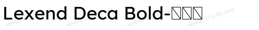 Lexend Deca Bold字体转换